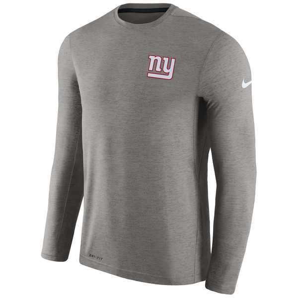 Men's New York Giants Nike Charcoal Coaches Long Sleeve Performance T-Shirt,We sell and wholesale Men's New York Giants Nike Charcoal Coaches Long Sleeve Performance T-Shirt on line form chian!